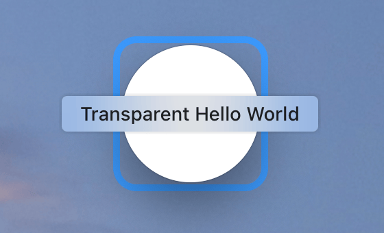 Transparent Window in macOS Mission Control